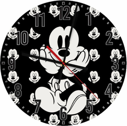 Koupakoupa Παιδικό Ρολόι Τοίχου Mickey Ξύλινο 30εκ.