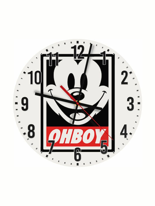 Koupakoupa Детски стенен часовник Mickey Дърво 30εκ.