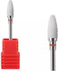 Safety Nail Drill Ceramic Bit with Cone Head Red