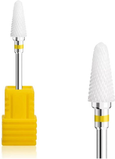 Elecool Keramik Nagelfräser-Bits Safety mit Form Kegel Gelbe Bit Maniküre