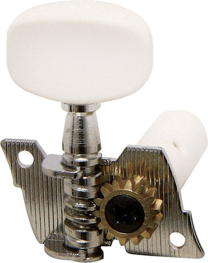Gewa 3+3 Tuning Pegs for Acoustic guitar Fire&stone Silver