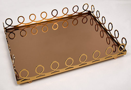 Kaliso Wedding Tray made of Metal with Mirror Gold 1pcs