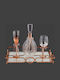 La Vista Wedding Carafe Set with Wine Glass made of Crystal Rose Gold 2pcs