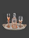 La Vista Wedding Carafe Set with Wine Glass made of Crystal Rose Gold 2pcs