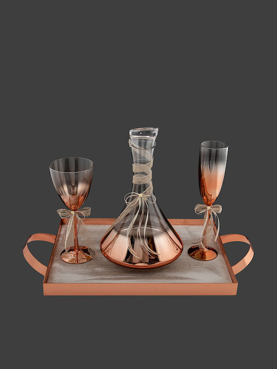 La Vista Wedding Carafe Set with Wine Glass mad...