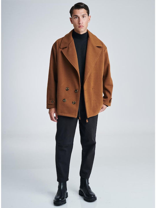 P/Coc Men's Peacoat Brown