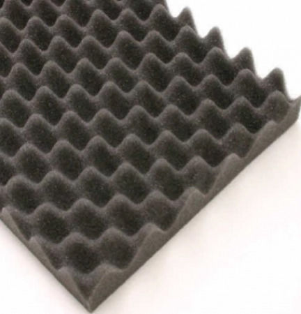 Sound Absorbing Sheet (1pcs) in Design Eggcup 100cm x 50cm x 25mm in Gray Color