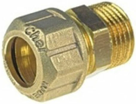 Ρακόρ Σύνδεσης Σωλήνα Χαλκού Αρσενικό 15mm Φ15X1/2''