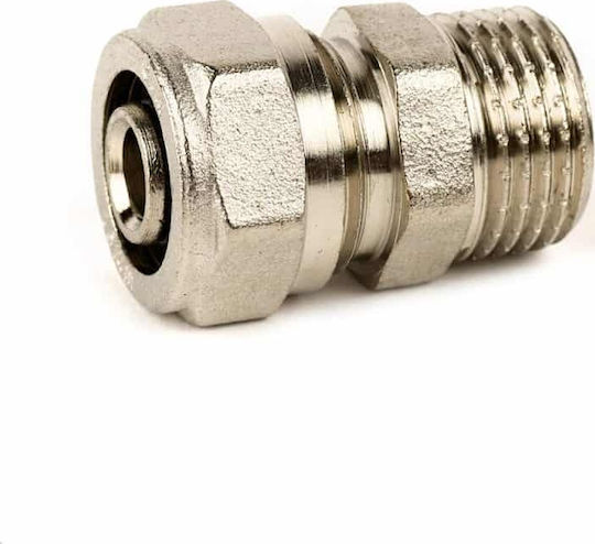 Male Pipe Niple Fittings Multilayered Pipe Φ16Χ1/2"Χ2.0