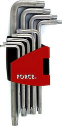 Force Set chei Torx cu 9 bucăți în formă L