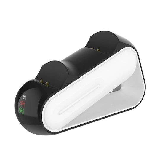 Jys Stație de încărcare pentru 2 controllere PS5 cu iluminare LED Alb