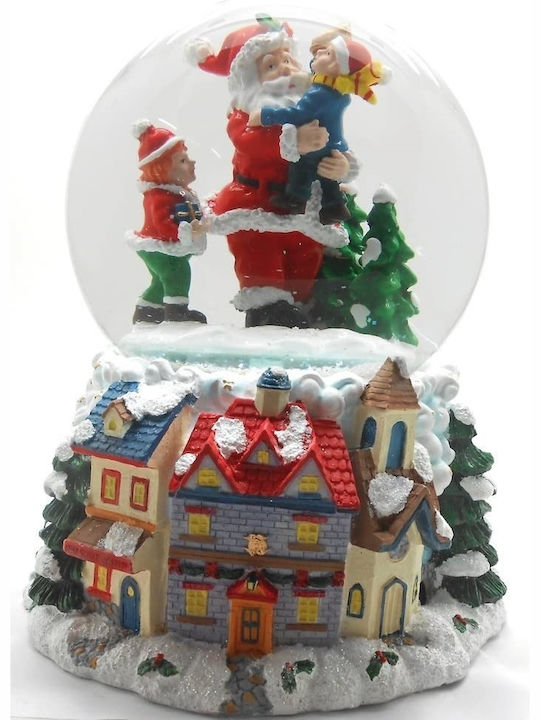 Christmas Snowball Illuminated with Santa Claus 18x18x20cm