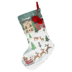 Christmas Decorative Green Socks with Deer