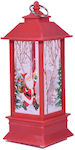 Christmas Red Battery Lantern