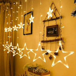 Crăciunesc Decorativ Agățat Stea cu lumină LED Plastic Transparent 1buc