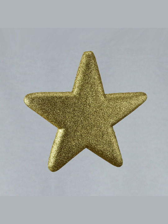 Plastic Christmas Decorative Pendant Star 25x25x25cm Gold