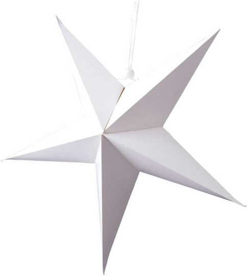 Crăciunesc Decorativ Suspendata Stea Hârtie Alb 90x90x90buc 1buc