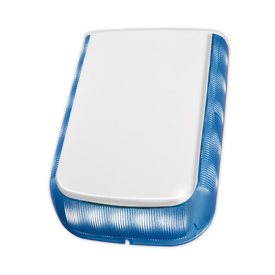 Irene Basic V2 Wh Cy Alarm Siren Batterie Outdoor 125dB 10-15V with Blau Light