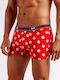 Men's Boxer Red with Patterns