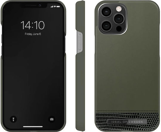 iDeal Of Sweden Ideal Sweden Back Cover Piele artificială Kaki (iPhone 12 Pro Max)