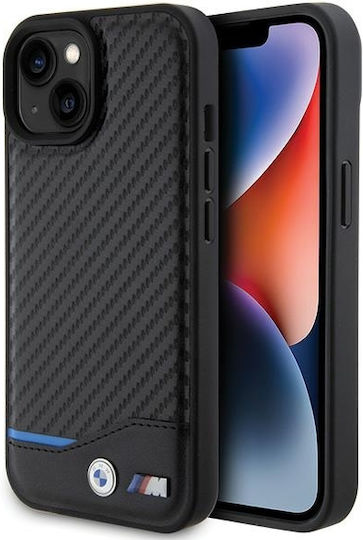 BMW 6.1" Back Cover Leather Black (iPhone 15)