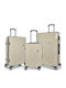 Playbags Koffer Hart Beige Maximale Höhe 75cm mit 4 Räder Set 3 Stück