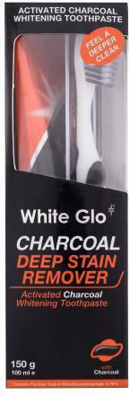 White Glo Deep Stain Remover Toothpaste with Active Charcoal 100ml