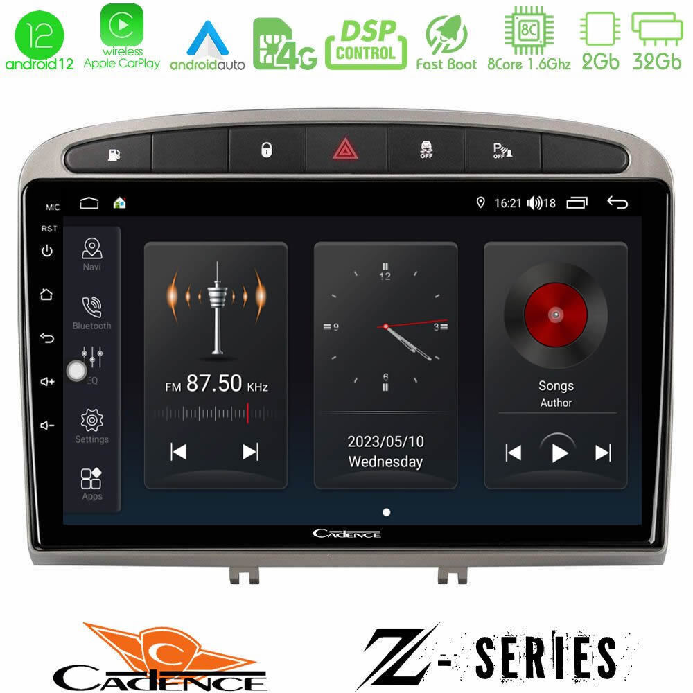 Autoradio GPS Peugeot 308 & RCZ Android 12