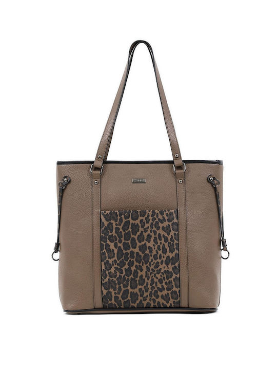 Doca Damen Tasche Schulter Braun