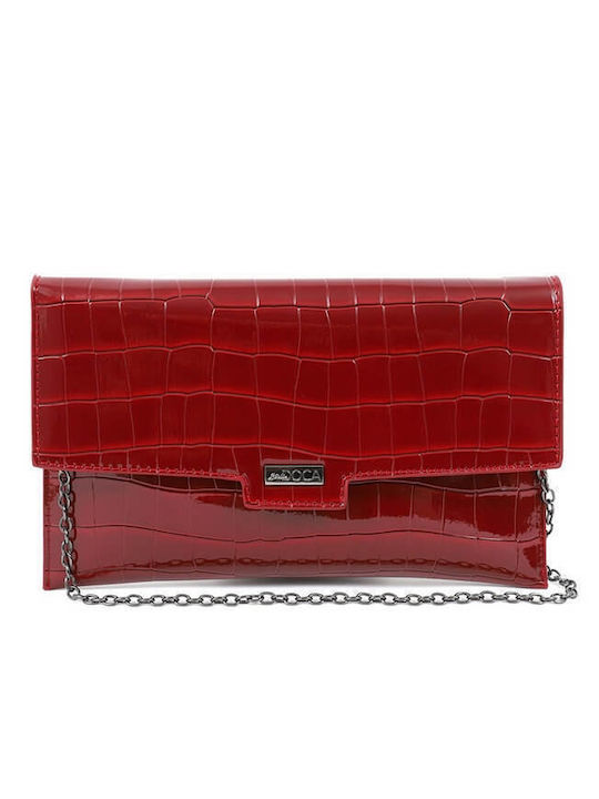 Doca Damen Umschlagtasche Rot