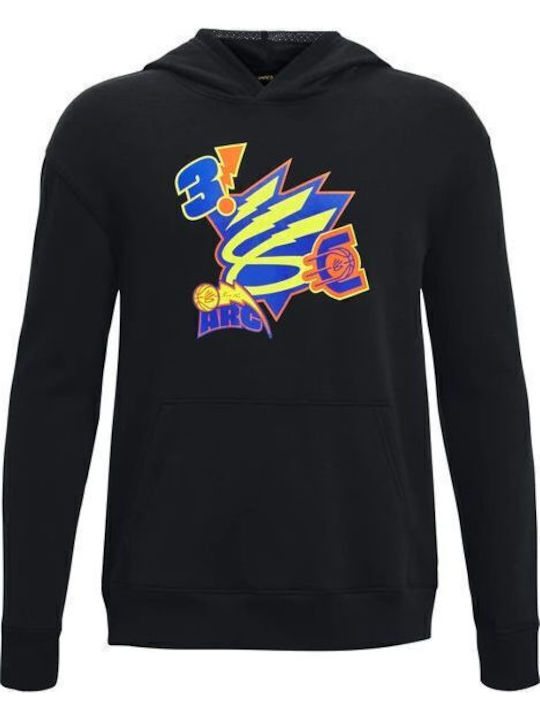 Kinder-Sweatshirt mit Kapuze Schwarz Splash