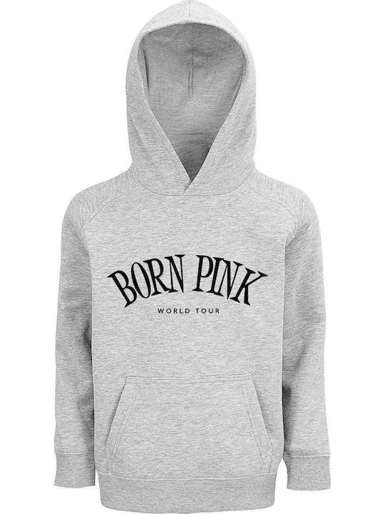 Kids Sweatshirt with Hood Gray Blackpink Born P...