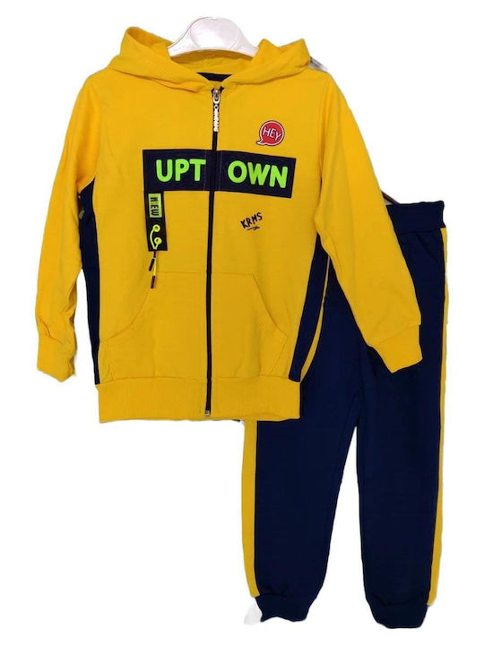 Kids Sweatpants Set Yellow 2pcs