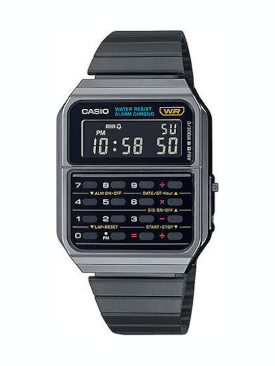 Casio Collection Men's Watch Battery with Black Metal Bracelet