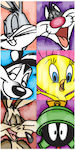 Carbotex Παιδική Πετσέτα Θαλάσσης Looney Tunes 140x70εκ.