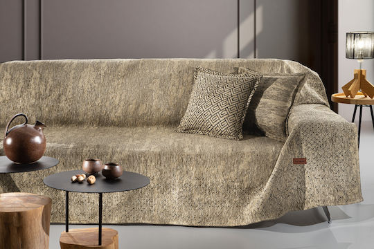 Guy Laroche Nobel Armchair Throw Chenille 180x150cm Natural