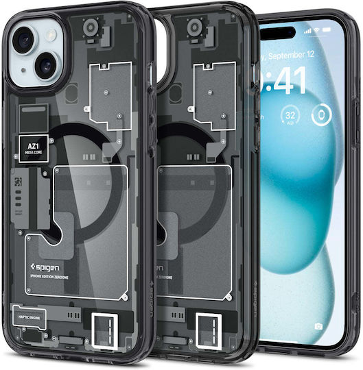 Spigen Ultra Hybrid Zero One (MagFit) Back Cover Plastic 2mm Black (iPhone 15 Plus)