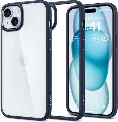 Spigen Plastic / Silicone Back Cover Navy Blue (iPhone 15 Plus)