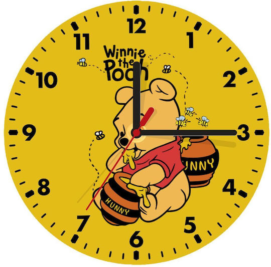 Koupakoupa Kids Wooden Wall Clock Winnie the Pooh