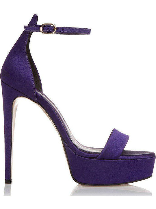 Sante Stoff Sandalen Lila