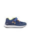 Garvalin Kids Sneakers High with Scratch Blue