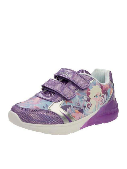 Kinder Sneaker mit Bügel- und Schleifenverschluss mit Lichtern Flieder