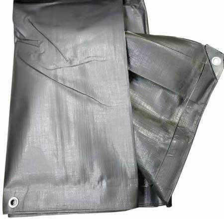 Bradas Αδιάβροχος Μουσαμάς 200gr/m² 12x10μ. Βαρέως Τύπου Ασημί