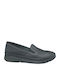 Leather Women's Moccasins in Black Color