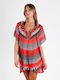 Admas Damen Kaftan Strand Mehrfarbig