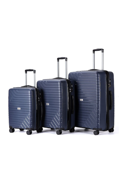 Lavor Hard Blue Travel Suitcases with 4 Wheels ...