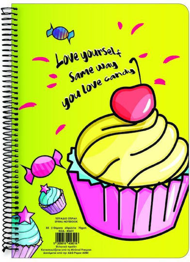 Ang Paper Spiral Notebook Ruled B5 1pcs