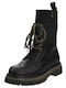 Jeep Footwear Leder Damen Knöchelstiefel Schwarz