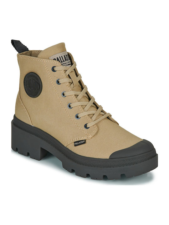 Palladium Pallabase Twill Damen Stiefel Beige