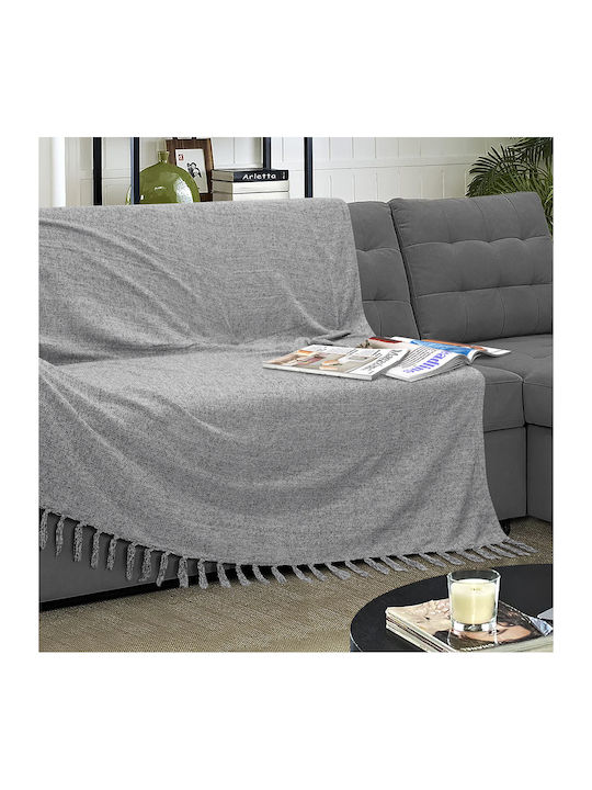 Lino Home Three-Seater Sofa Throw Referee 180x300cm D. Grey